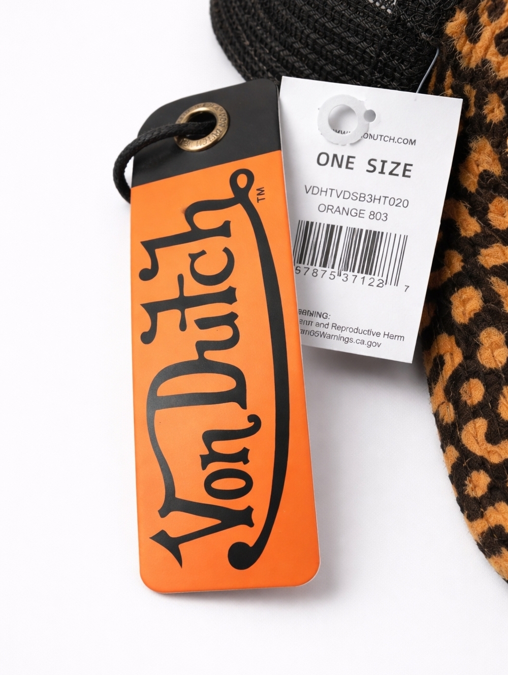 🆕️Von Dutch Leopard Trucker Hat Orange Mesh Snapback Cap Y2K Streetwear NEW - Picture 5 of 6